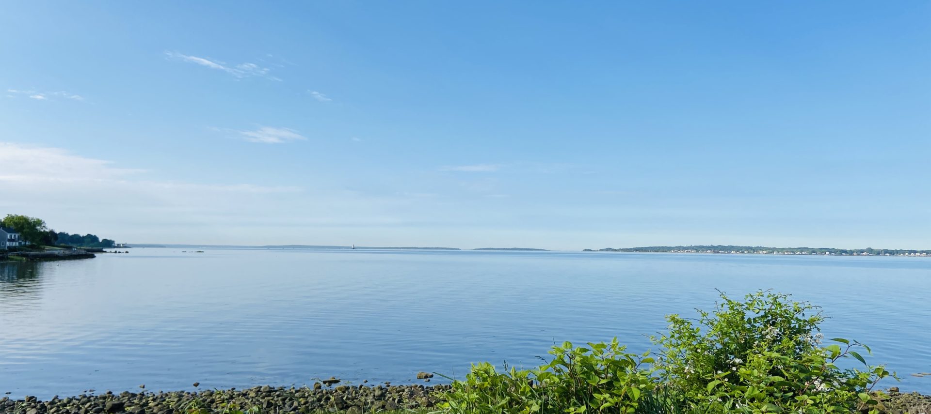 Beautiful ocean view with calm seas and blue skies.