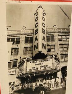 Black and white photo of Ocean theater before it became PPAC.