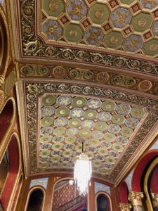 The beautiful ornate detailed ceilings of the PPAC.