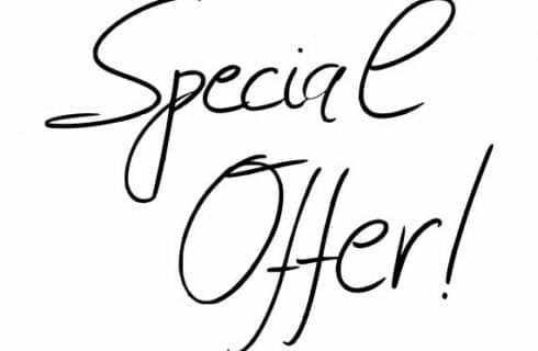 The words Special Offer written in blank ink.
